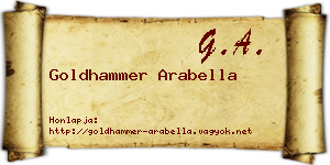 Goldhammer Arabella névjegykártya